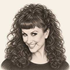 Pencil headshot of Annie Sprinkle