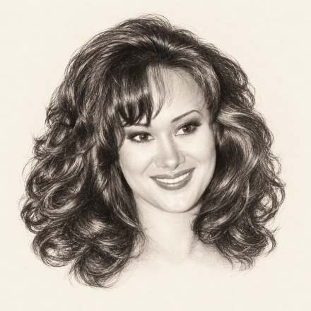 Pencil portrait of Asia Carrera