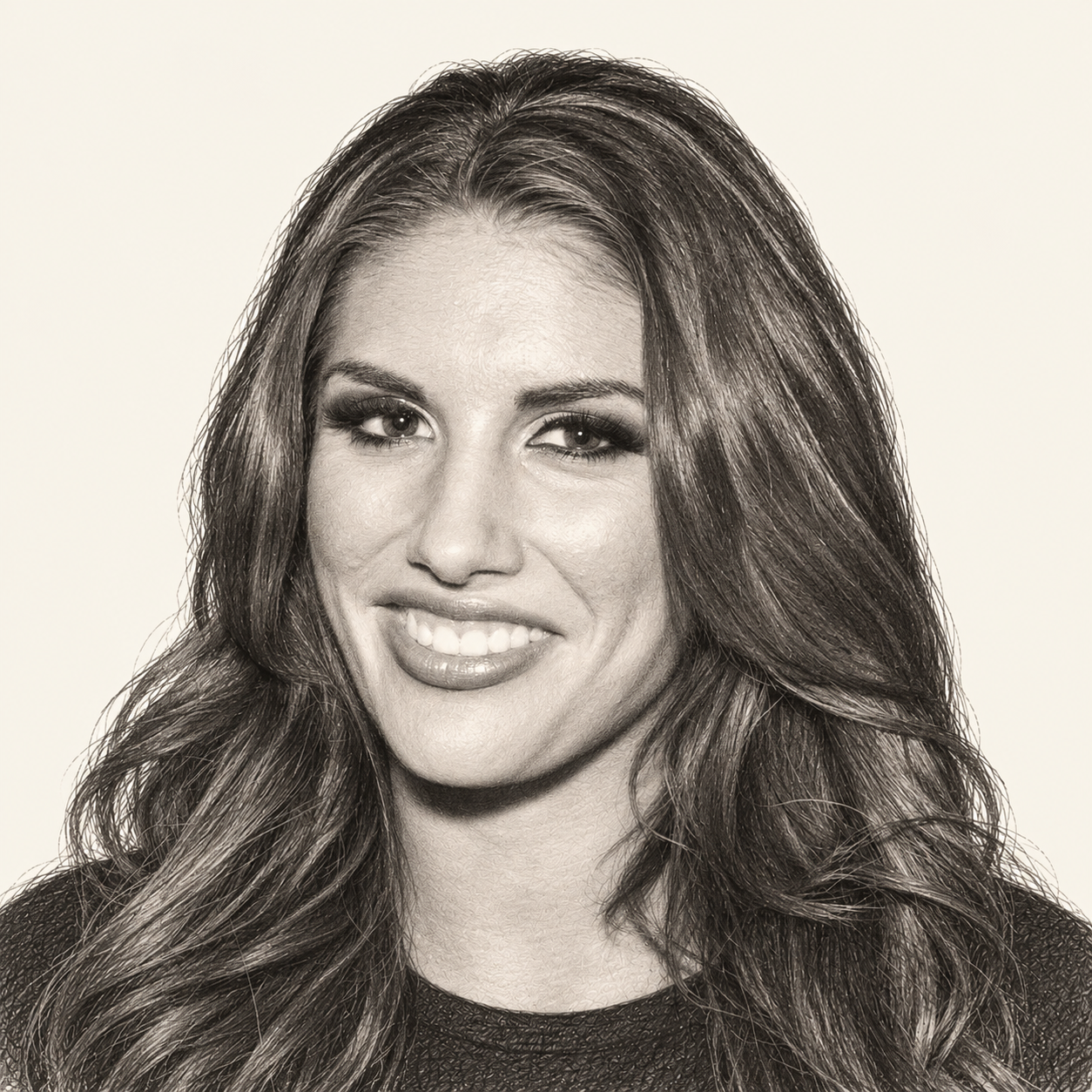 Pencil illustration of August Ames