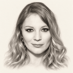 Graphite portrait of Aurora Snow