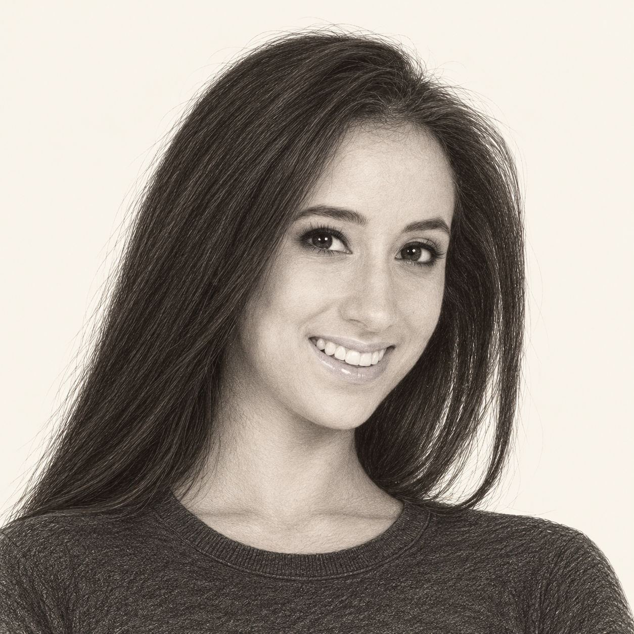 Pencil illustration of Belle Knox (Miriam Weeks)