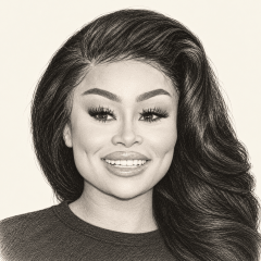 Pencil illustration of Blac Chyna