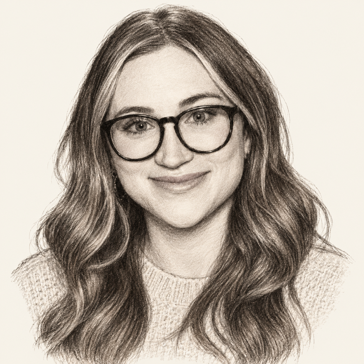 Pencil illustration of Brianna Coppage