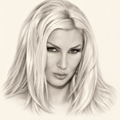Graphite portrait of Brittany Andrews