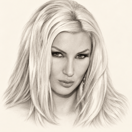 Graphite portrait of Brittany Andrews