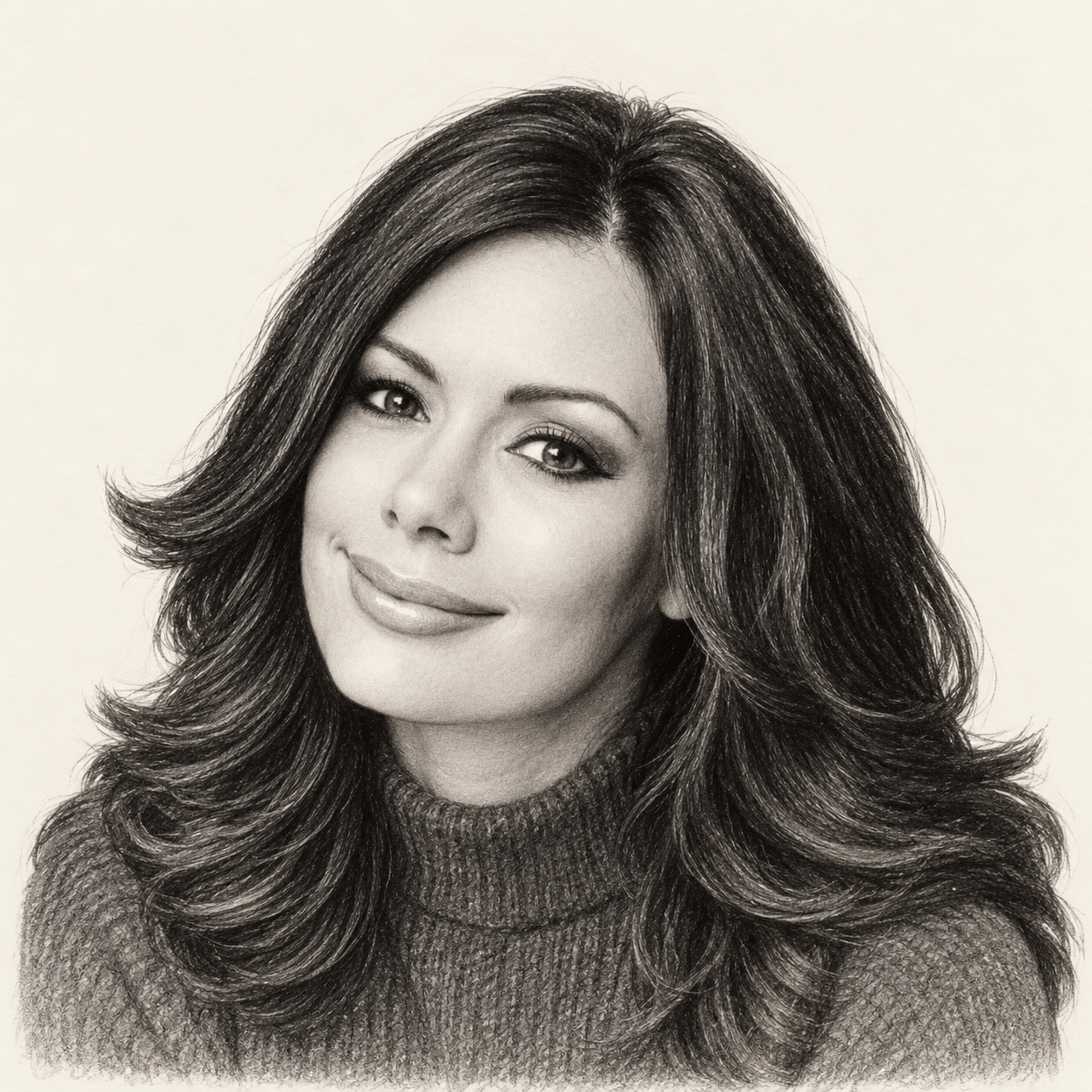 Pencil illustration of Crissy Moran