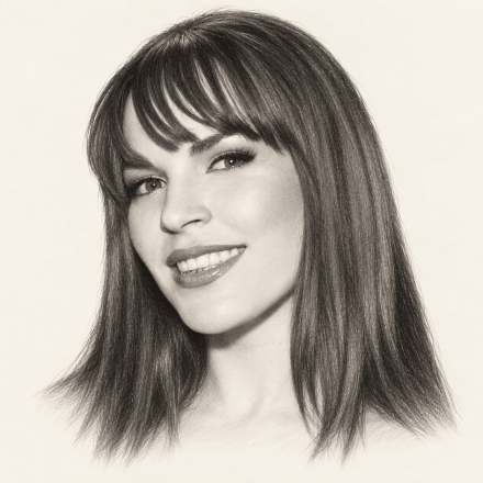 Graphite portrait of Dana DeArmond