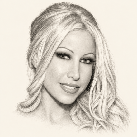 Graphite portrait of Gina Lynn