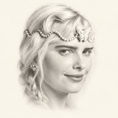 Graphite portrait of Ilona Staller