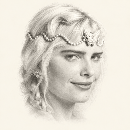Graphite portrait of Ilona Staller