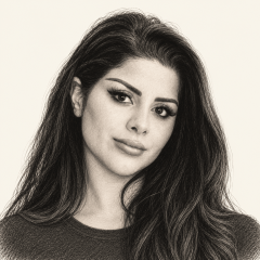 Pencil illustration of Jazmen Jafar