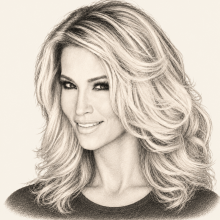Pencil headshot of Jessica Drake
