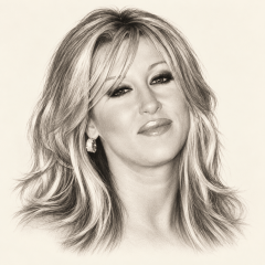 Graphite portrait of Jill Kelly