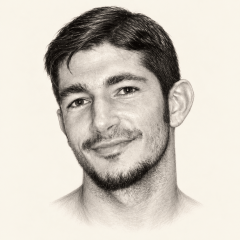 Graphite portrait of Johnny Hazzard