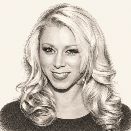 Pencil illustration of Katie Morgan