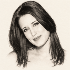 Graphite illustration of Kimberly Kane