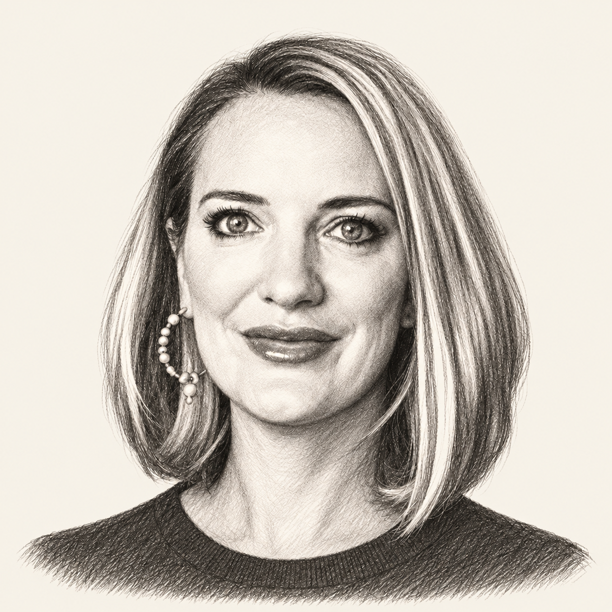 Pencil illustration of Leya Tanit