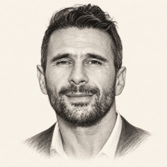 Graphite illustration of Manuel Ferrara