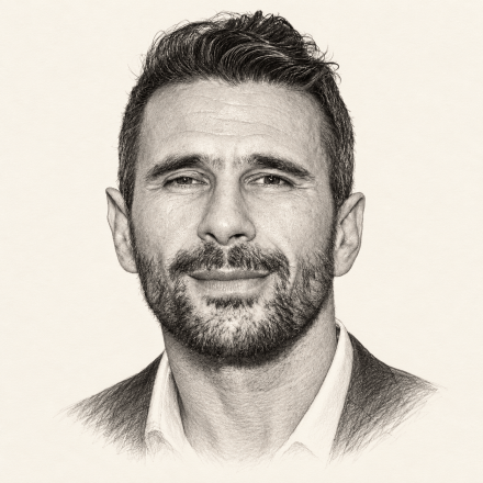 Graphite illustration of Manuel Ferrara