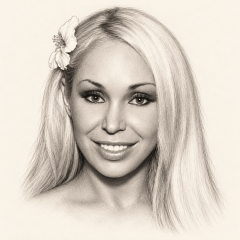 Graphite portrait of Mary Carey