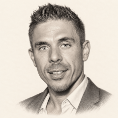 Graphite illustration of Mick Blue