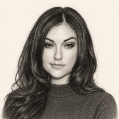 Pencil illustration of Sasha Grey