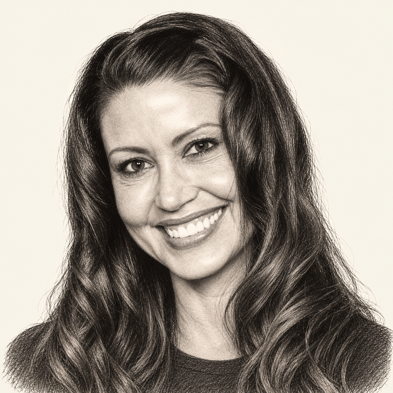 Pencil illustration of Shannon Elizabeth