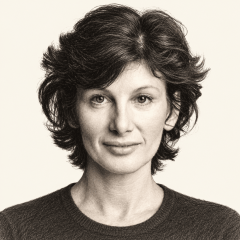 Pencil illustration of Sharon Mitchell