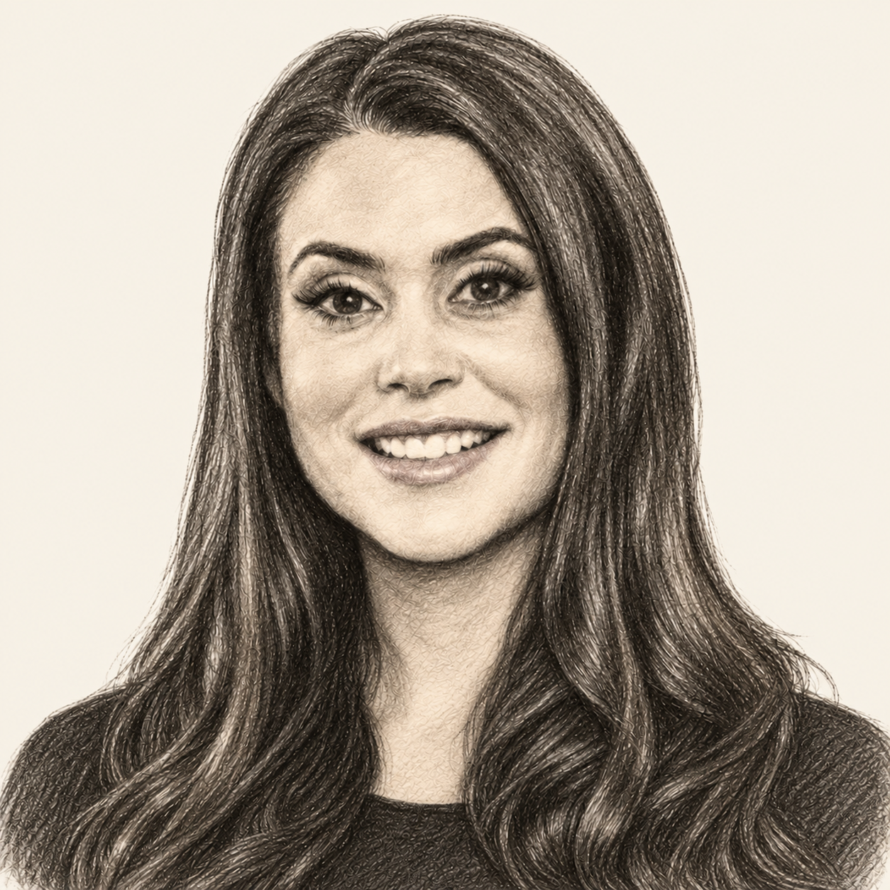 Pencil headshot of Abby Somers