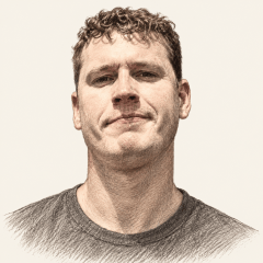 Pencil illustration of Thomas Long