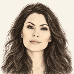 Pencil portrait of Valerie Baber