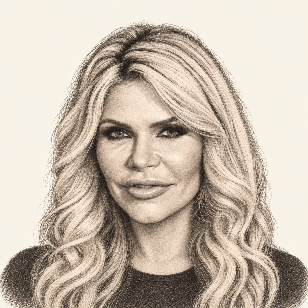 Pencil headshot of Victoria Zdrok